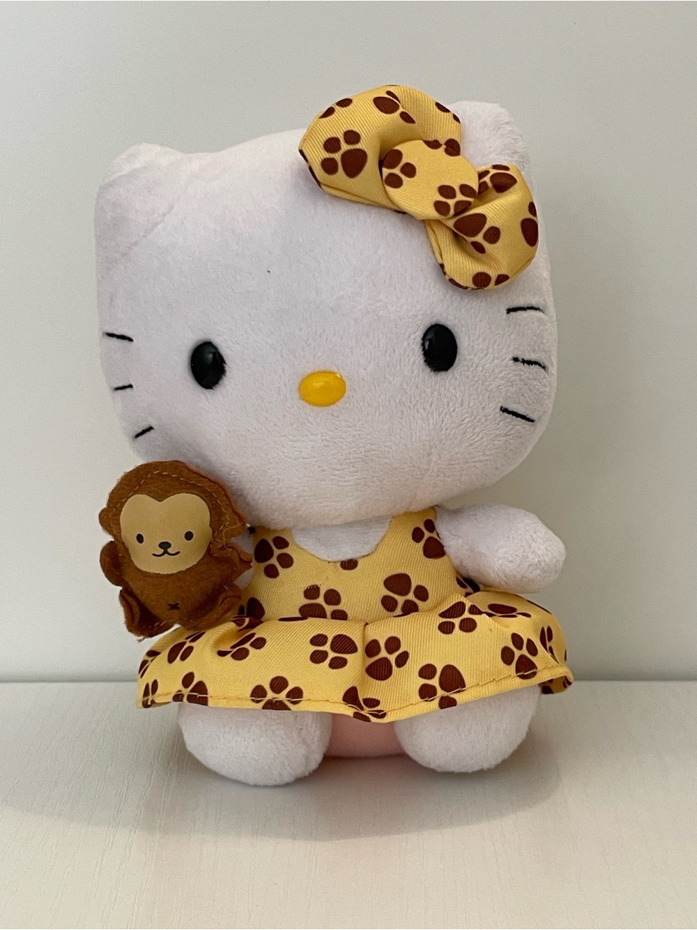 Ty Hello Kitty Plush 2013 Safari Monkey Dress Beanie Baby Sanrio Vintage 8"